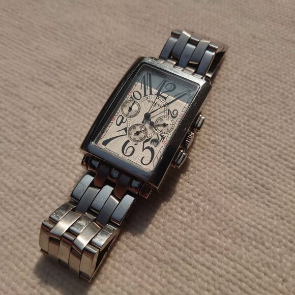 Sonne Chronograph Square Watch 29mm Textured Dial Frank Muller Style Homage JDM - Picture 5 of 6